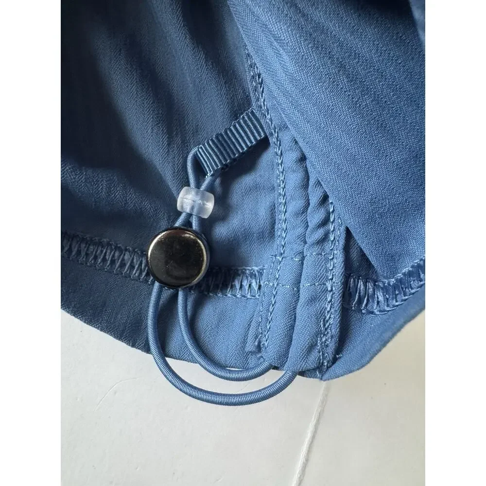 Lululemon Dance Studio Mid Rise Crop Jogger Pants 6 Blue Drawstring #NE178